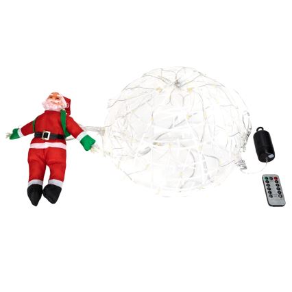 Aigostar - Decoración navideña LED de exterior LED/3xAA IP44 Papá Noel