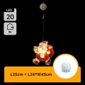 Aigostar - Decoración navideña LED LED/3xAAA Santa 45cm