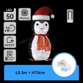 Aigostar - Decoración navideña LED para exterior 50xLED/3xAA IP44 pingüino