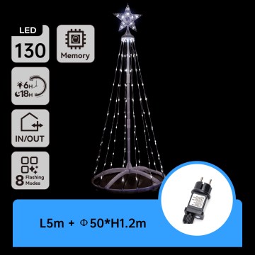 Aigostar - Decoración navideña LED para exterior LED/3,6W/230V 120 cm IP44 blanco frío