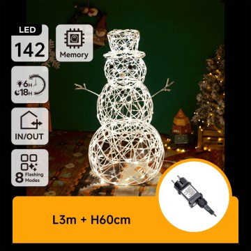 Aigostar - Decoración navideña LED para exterior LED/3,6W/31/230V 2700K 60 cm IP44 muñeco de nieve