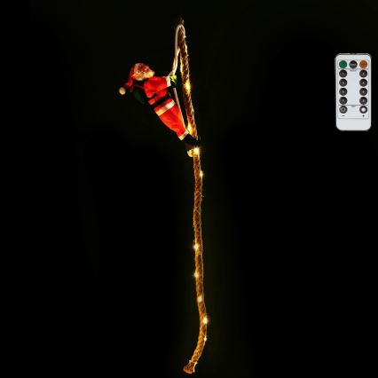 Aigostar - Decoración navideña LED para exterior LED/4xAA IP44 Papá Noel con paracaídas
