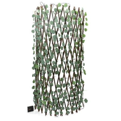 Aigostar - Decoración solar LED 148xLED/2x1,2m IP65 300 mAh blanco cálido eucalipto
