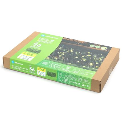Aigostar - Decoración solar LED 56xLED/2x0,4m IP65 300 mAh blanco cálido ivy