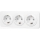 Aigostar - Enchufe de pared con marco 3Z SCHUKO 250V/16A blanco