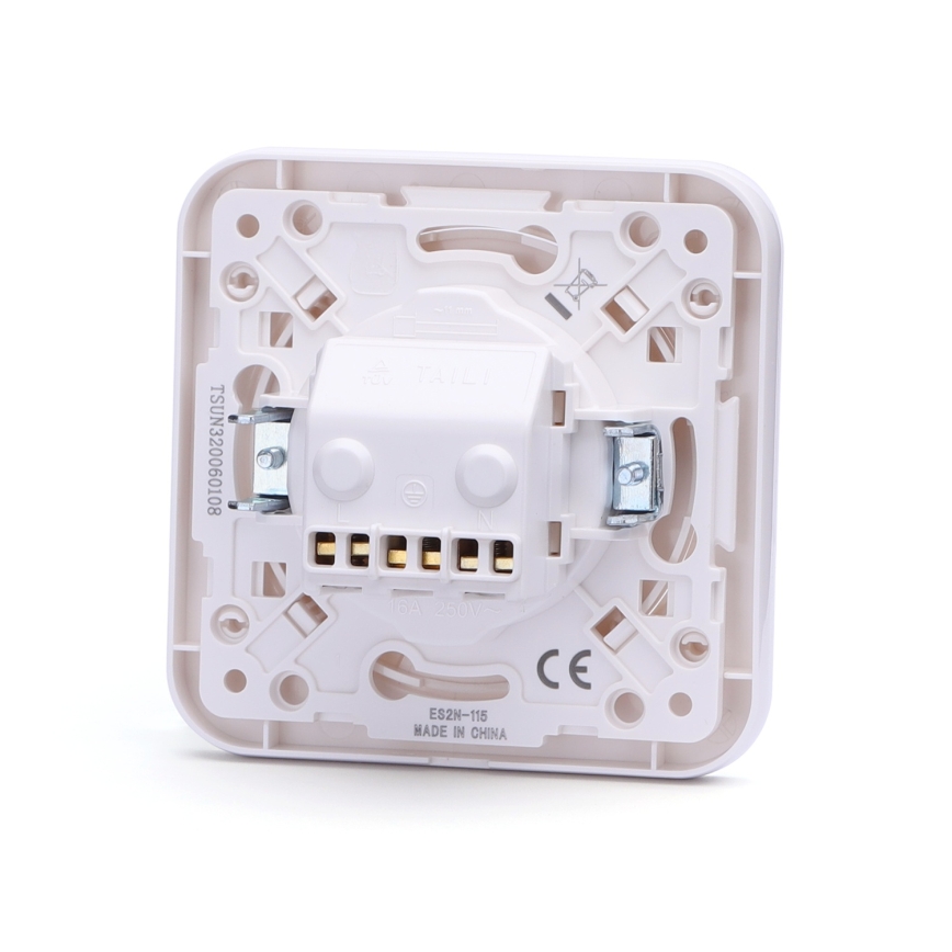 Aigostar - Enchufe de pared con marco SCHUKO 250V blanco