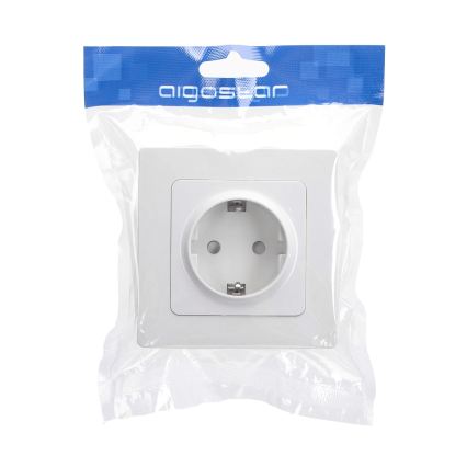 Aigostar - Enchufe doméstico con marco SCHUKO 250V blanco