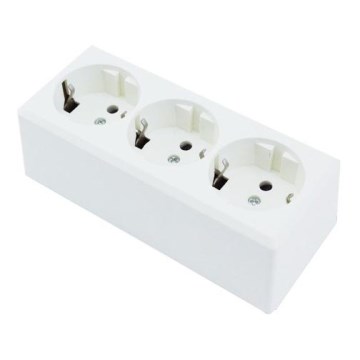 Aigostar - Enchufe doméstico triple SCHUKO 250 V/16 A