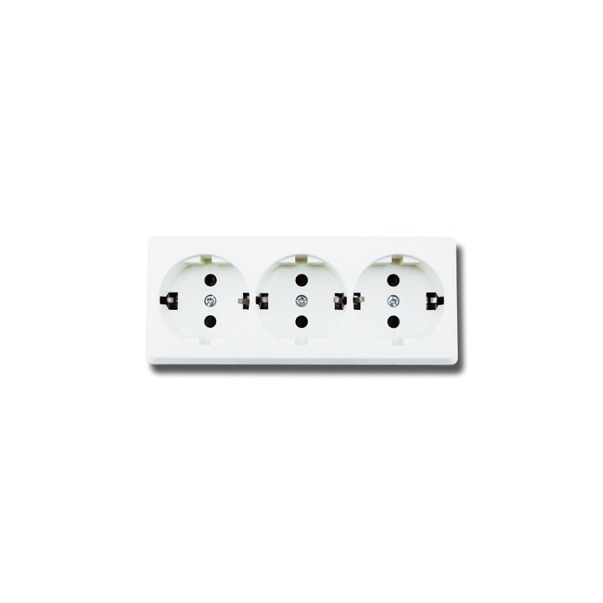 Aigostar - Enchufe doméstico triple SCHUKO 250 V/16 A