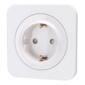 Aigostar - Enchufe empotrado doméstico con marco SCHUKO 250V/16A blanco