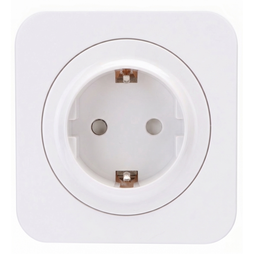 Aigostar - Enchufe empotrado doméstico con marco SCHUKO 250V/16A blanco