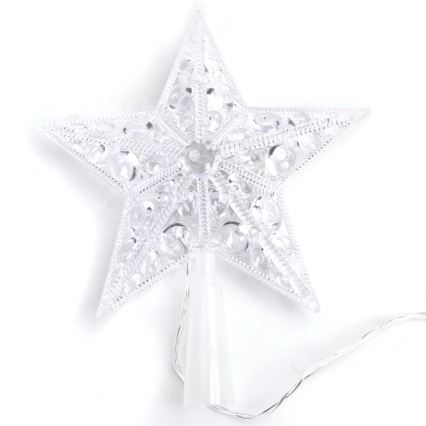 Aigostar - Estrella LED decorativa para Navidad, 10xLED/3xAA, blanco frío