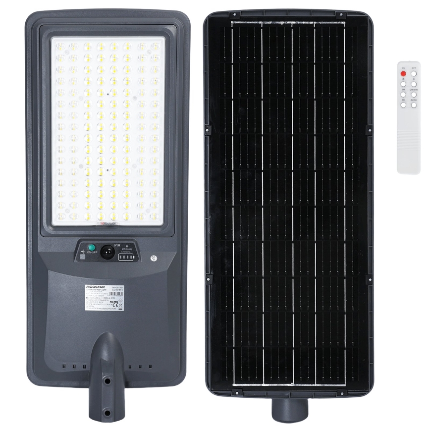 Aigostar - Farola solar LED para calle con sensor LED/300W/3,2V 3600mAh + control remoto