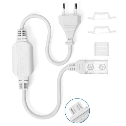 Aigostar - Fuente de alimentación para tiras LED 10 mm 600W/230V blanca