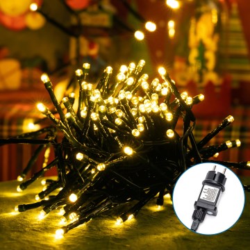 Aigostar - Guirnalda de luces LED para exterior 600 LEDs/8 funciones, 18 m, IP44, blanco cálido