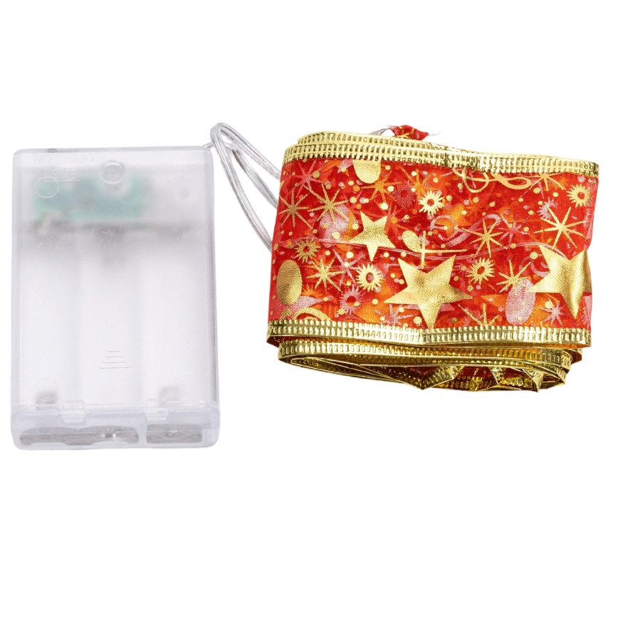 Aigostar - Cadena de luces LED para Navidad 20xLED/3xAA 2 m blanco cálido / rojo
