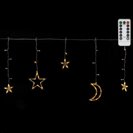Aigostar - Guirnalda LED exterior 120 LEDs/6W/230V/8 funciones 3x0,6 m IP44 blanco cálido + mando a distancia