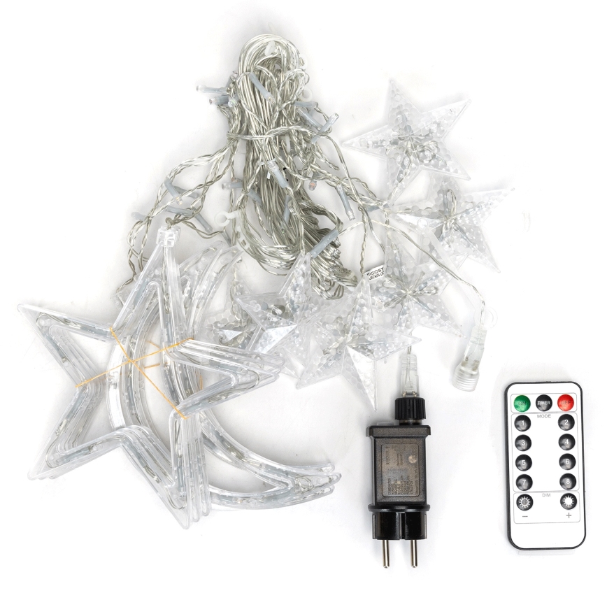 Aigostar - Guirnalda LED exterior 120 LEDs/6W/230V/8 funciones 3x0,6 m IP44 blanco cálido + mando a distancia
