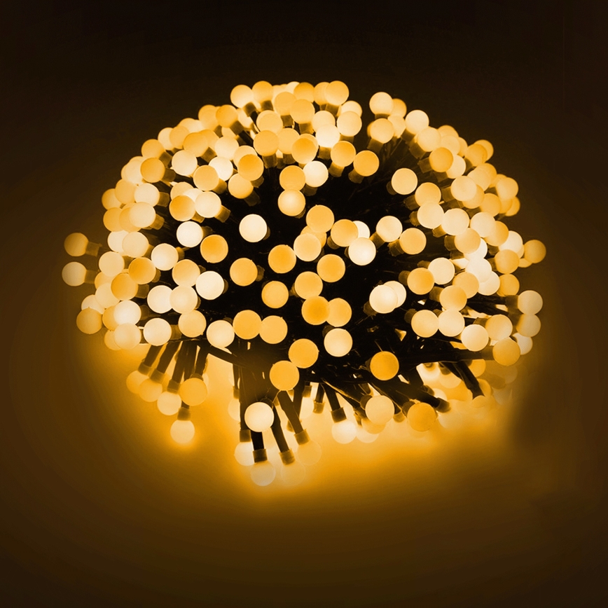 Aigostar - Guirnalda de Navidad LED para exterior, 25 LEDs, 8 modos, alimentada por 3 pilas AA, 2,8 m, IP44, blanco cálido