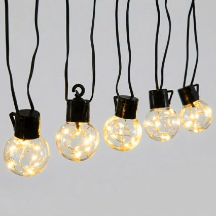 Aigostar - LED Guirnalda decorativa para exterior 80xLED/8 funciones 5m IP44 blanco cálido