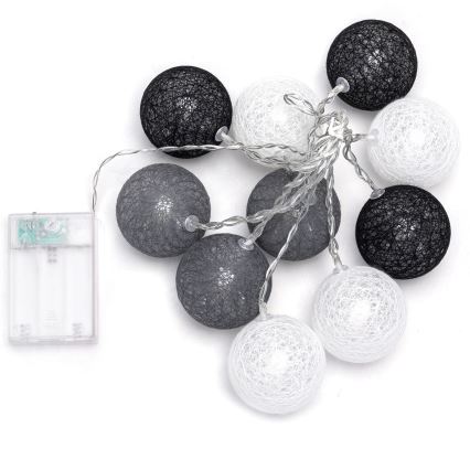 Aigostar - Guirnalda LED 10 LEDs / 3x pilas AA / 2 m, blanco cálido