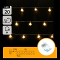 Aigostar - Guirnalda LED de Navidad 20xLED/3xAA, 3,3 m, estrellas