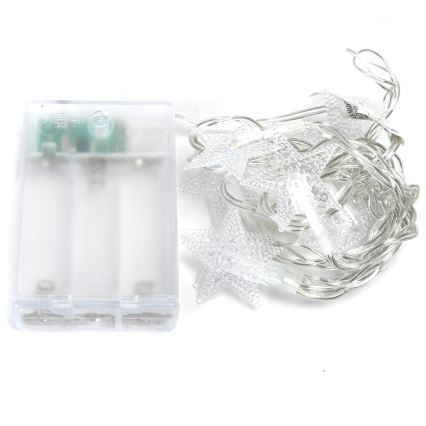 Aigostar - Guirnalda LED de Navidad 20xLED/3xAA, 3,3 m, estrellas