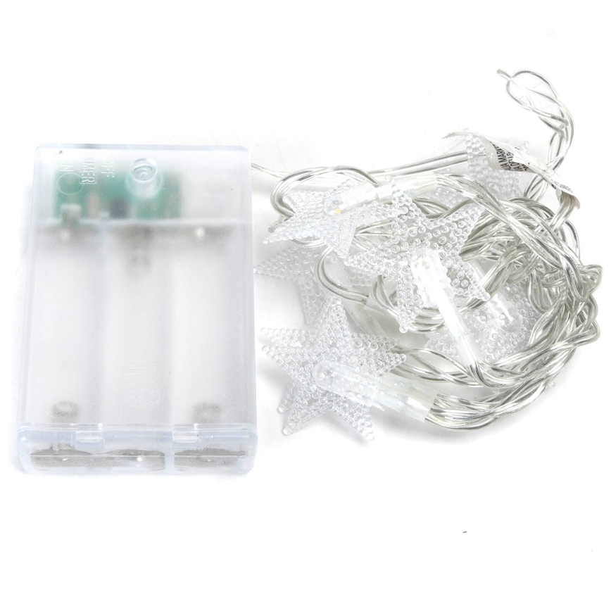Aigostar - Guirnalda LED de Navidad 20xLED/3xAA, 3,3 m, estrellas