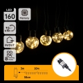 Aigostar - Guirnalda LED decorativa para exterior 160 LEDs 10m IP44 blanco cálido