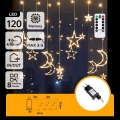 Aigostar - Guirnalda LED exterior 120 LEDs/6W/230V/8 funciones 3x0,6 m IP44 blanco cálido + mando a distancia