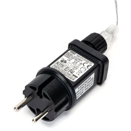 Aigostar - Guirnalda LED exterior 200 LEDs/8 modos, 23 m, IP44, blanco cálido