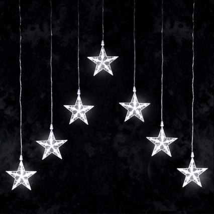 Aigostar - Guirnalda LED para exterior 70xLED 1,2x1m IP44 blanco frío con estrellas