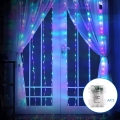 Aigostar - Guirnalda LED exterior navideña 200xLED/8 funciones 3xAA 5x2m IP44 multicolor