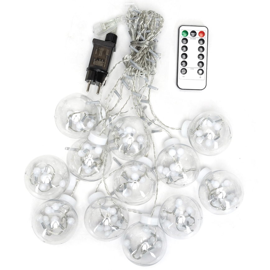 Aigostar - Guirnalda LED para exterior 120xLED/8 funciones 3x0,6m IP44 blanco cálido + mando a distancia