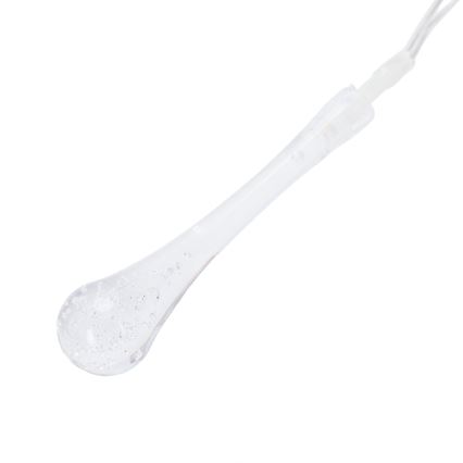 Aigostar - Cadena de luces LED para exterior 25xLED/8 funciones 3xAA 2,5 m IP44 blanco cálido gotas