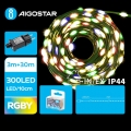 Aigostar - Guirnalda LED navideña para exterior 300xLED/8 funciones 33m IP44 multicolor