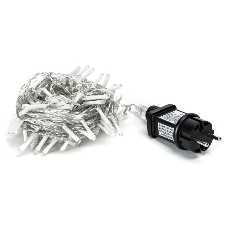 Aigostar - Guirnalda LED para exterior 100 LEDs/8 funciones 13 m IP44 blanco frío