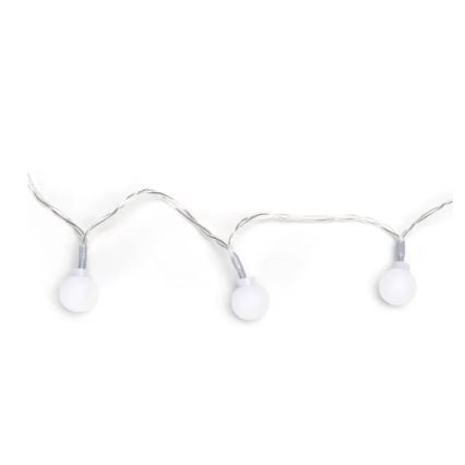 Aigostar - Guirnalda LED exterior 100 LEDs / 3xAA / 8 funciones, 10,3 m, IP44, blanco frío