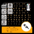 Aigostar - Guirnalda LED para exterior 300 LED / 8 funciones / 3 x 1 m IP44 blanco cálido + control remoto