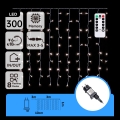 Aigostar - Guirnalda LED para exterior 300xLED/8 funciones 3x1m IP44 blanco frío + mando a distancia