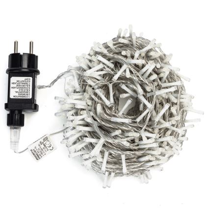 Aigostar - Guirnalda LED exterior 400 LEDs / 8 modos, 20 m, IP44, blanco cálido