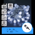 Aigostar - Guirnalda LED para exterior 50 LEDs / 8 funciones, 8 m, IP44, blanco frío