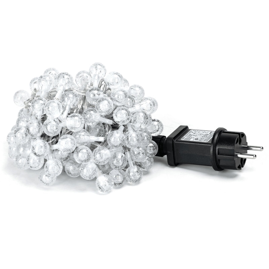 Aigostar - Guirnalda LED para exterior 50 LEDs / 8 funciones, 8 m, IP44, blanco frío