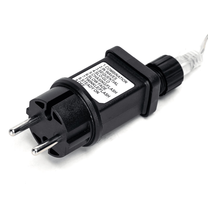 Aigostar - Guirnalda LED para exterior 50 LEDs / 8 funciones, 8 m, IP44, blanco frío