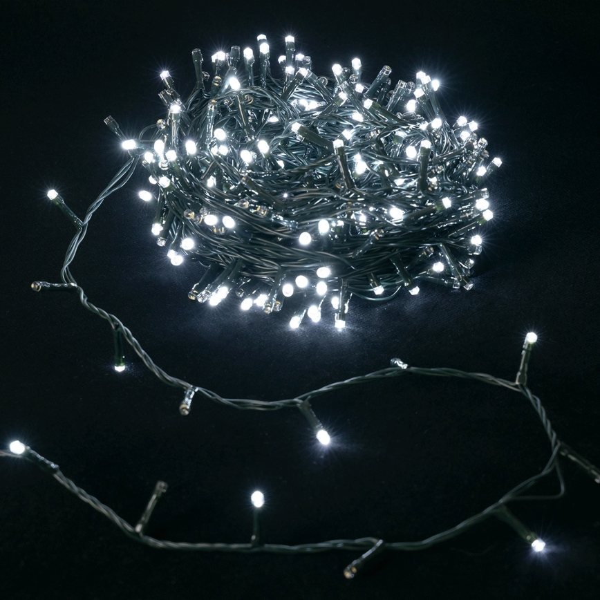 Aigostar - Guirnalda LED para exterior, 500 LED, 8 modos, 53 m, IP44, blanco frío