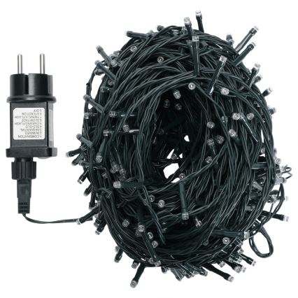 Aigostar - Guirnalda LED para exterior, 500 LED, 8 modos, 53 m, IP44, blanco frío