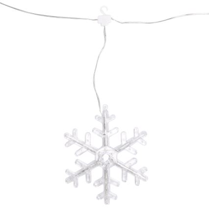 Aigostar - Guirnalda LED para exterior 84xLED/8 funciones 1,2x1m IP44 blanco cálido copos de nieve