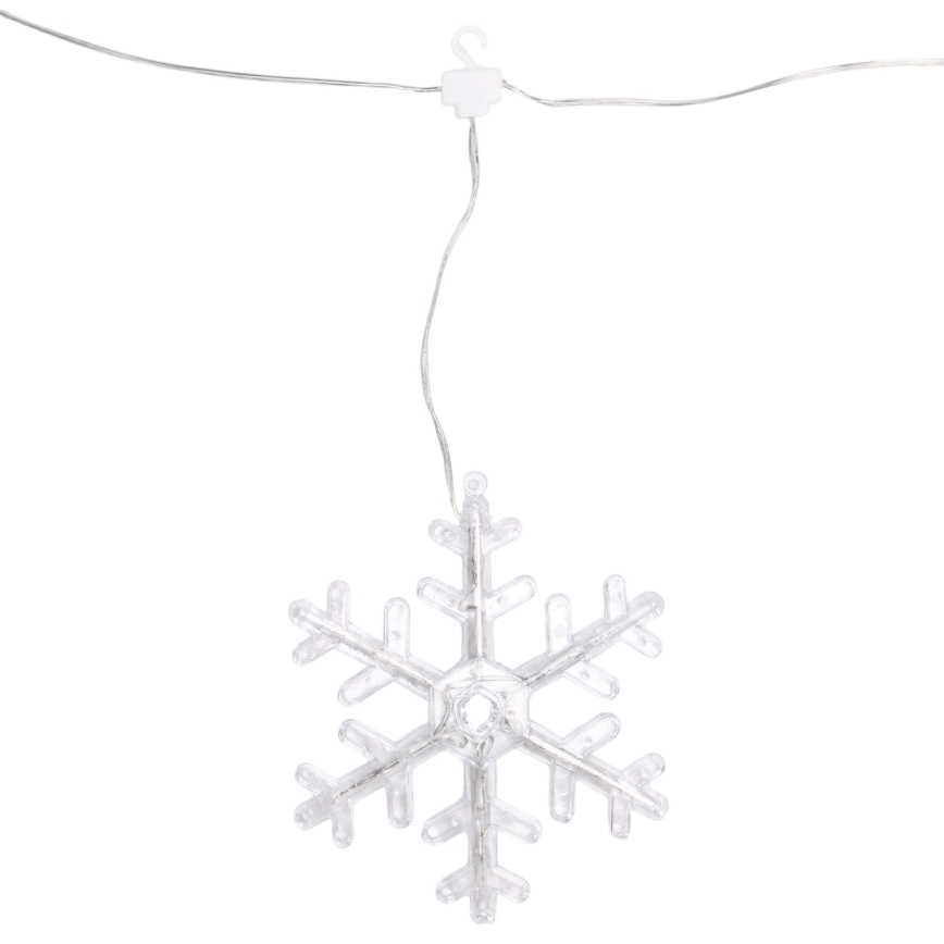 Aigostar - Guirnalda LED para exterior 84xLED/8 funciones 1,2x1m IP44 blanco cálido copos de nieve