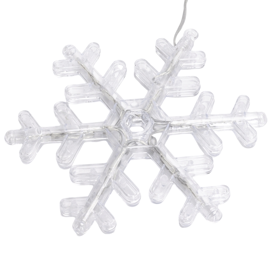 Aigostar - Guirnalda LED para exterior 84xLED/8 funciones 1,2x1m IP44 blanco cálido copos de nieve