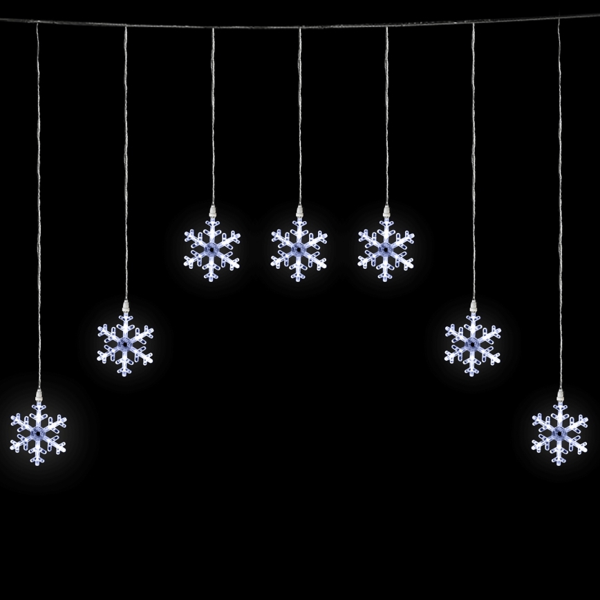 Aigostar - Guirnalda LED para exterior 84xLED/8 funciones 1,2x1m IP44 blanco frío copos de nieve